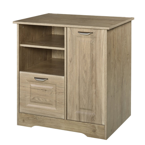 prezzo Armoire avec classeur et étagères 72x55x76 cm en MDF Bois Naturel