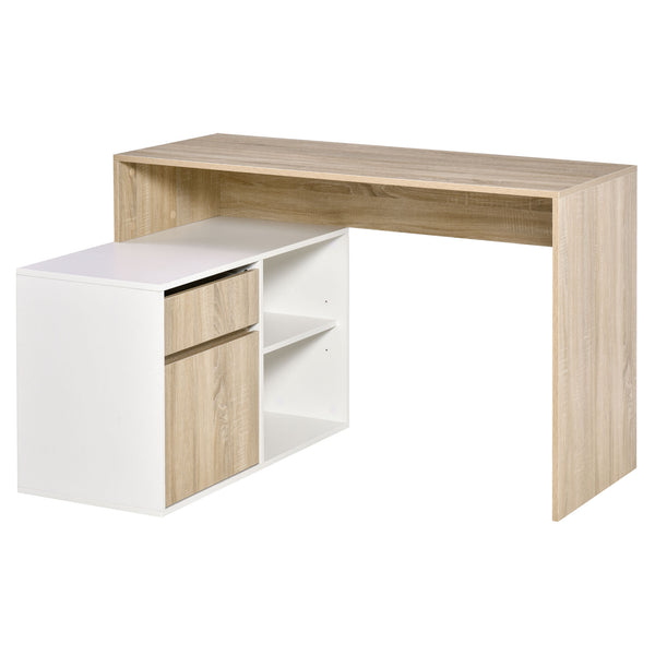 prezzo Bureau d'Angle 120x92x75,5 cm en Chêne et Bois Blanc