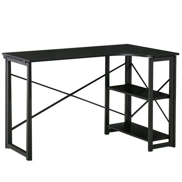 Bureau d'Angle 120x72,5x76,5 cm en MDF et Métal Noir acquista