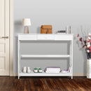 Consolle Ingresso 1 Cassetto 100x30x91 cm in Legno Bianco-2