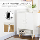 Mobile Scarpiera 60x30x92 cm in Legno Truciolare Bianco-6