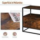 Mobile Credenza 1 Cassetto 73x45,5x76 cm in Legno e Metallo  Nera-6