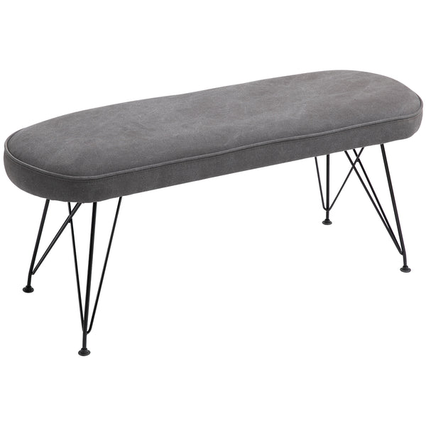 Banc d'Entrée 106x35x45 cm en Lin Gris prezzo