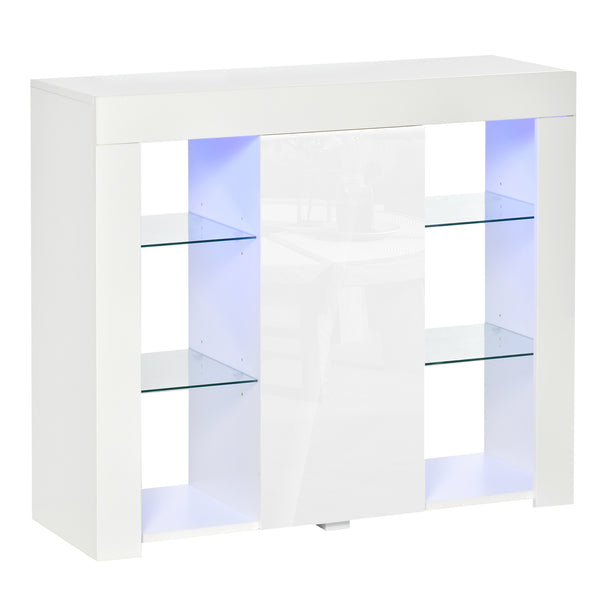 online Buffet moderne avec étagères 97x35x83 cm en aggloméré blanc