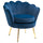 Fauteuil Rembourré 76x67x74 cm en Tissu Velours Bleu