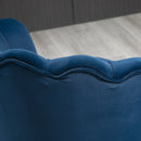 Poltrona Imbottita 76x67x74 cm in Tessuto Vellutato Blu-9