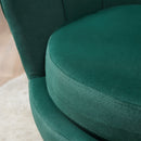 Poltrona Imbottita 76x67x74 cm in Tessuto Vellutato Verde-7