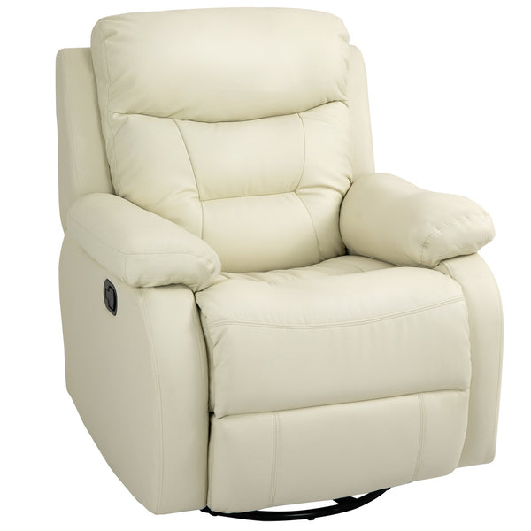 Fauteuil inclinable Relax avec repose-pieds en similicuir blanc online