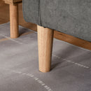 Divano 3 Posti 166,5x62x82 cm in Tessuto Grigio-9