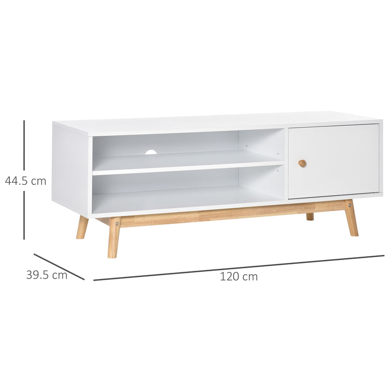 Mobile TV 120x39,5x44,5 cm per TV fino a 50 Bianco-3