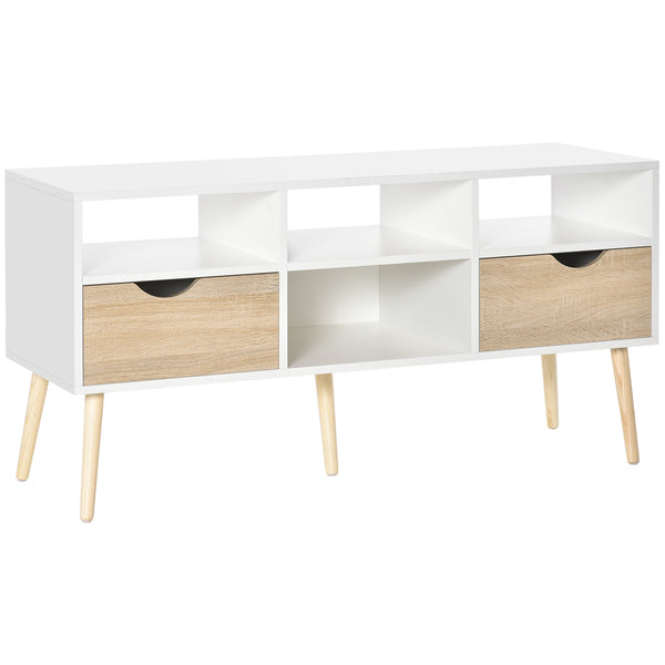 acquista Meuble TV 117x39x57 cm en Aggloméré Blanc et Chêne