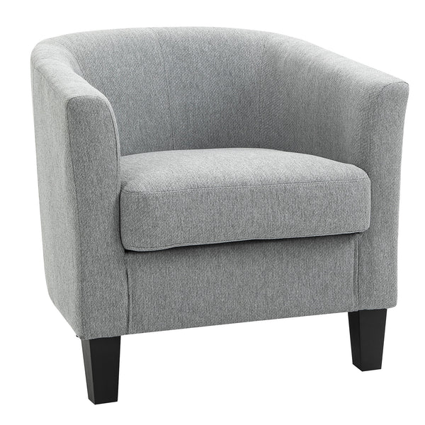 Fauteuil rembourré 75x72x74 cm en tissu gris acquista