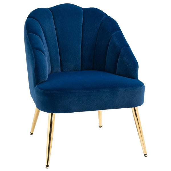 online Fauteuil rembourré 63x65x84 cm en velours bleu