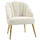 Fauteuil rembourré 63x65x84 cm en velours blanc