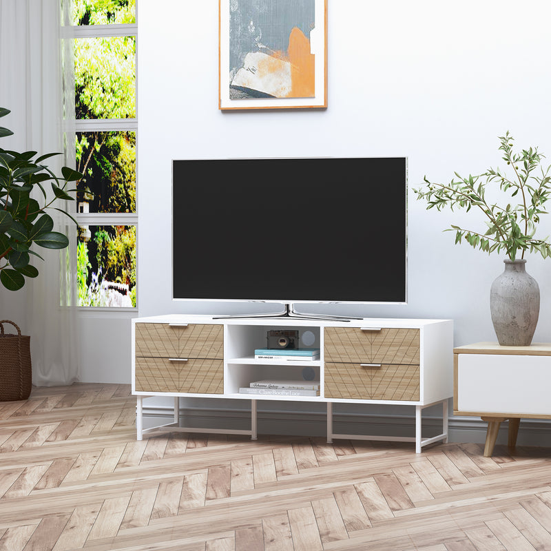 Mobile Porta TV 32"-47" 120x39x48 cm in Legno Bianco-2