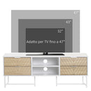 Mobile Porta TV 32"-47" 120x39x48 cm in Legno Bianco-6