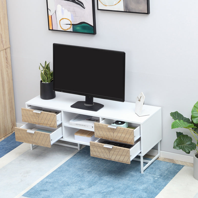 Mobile Porta TV 32"-47" 120x39x48 cm in Legno Bianco-9