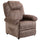 Fauteuil relax manuel en tissu marron