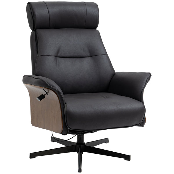 acquista Fauteuil rembourré 84x83x103 cm avec appui-tête en tissu noir