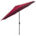 Parasol de jardin en acier 3x2,45m inclinable rouge vin