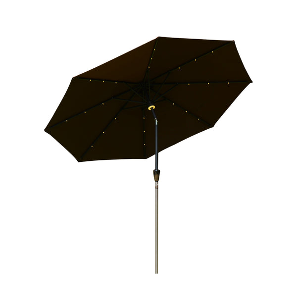 Parasol de jardin Ø2,74 m Mât Ø38 mm en Acier avec LED Marron acquista