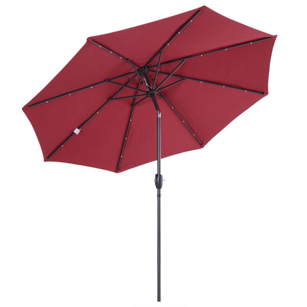 prezzo Parasol de jardin en métal Ø2,75x2,33m avec éclairage LED rouge