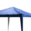 Gazebo da Giardino 3x3m in Acciaio Pieghevole Tessuto Oxford Blu -5