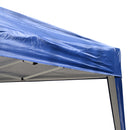 Gazebo da Giardino 3x3m in Acciaio Pieghevole Tessuto Oxford Blu -6