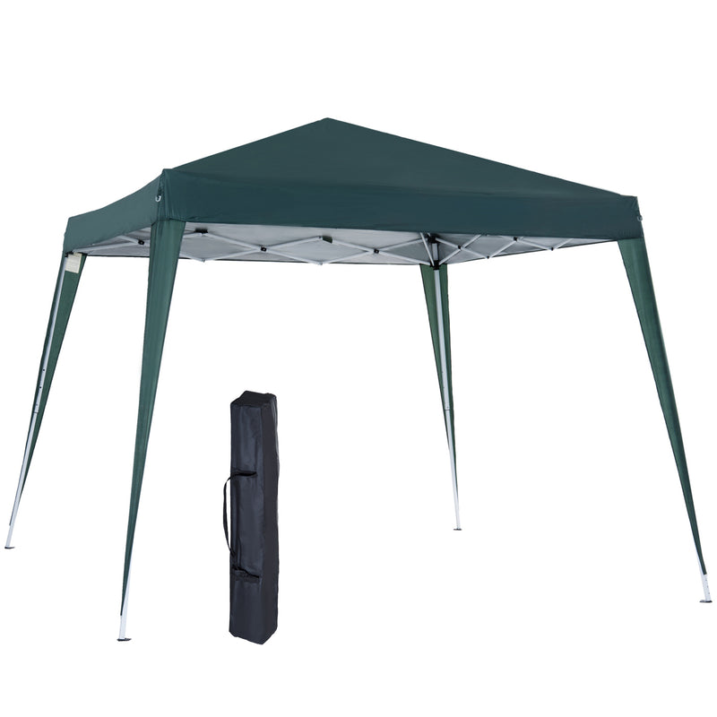 Gazebo da Giardino Pieghevole 297x297x250 cm in Acciaio e Tessuto Oxford Verde-1