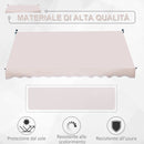 Tenda da Sole Avvolgibile 3x1.5m Autoportante Beige -4