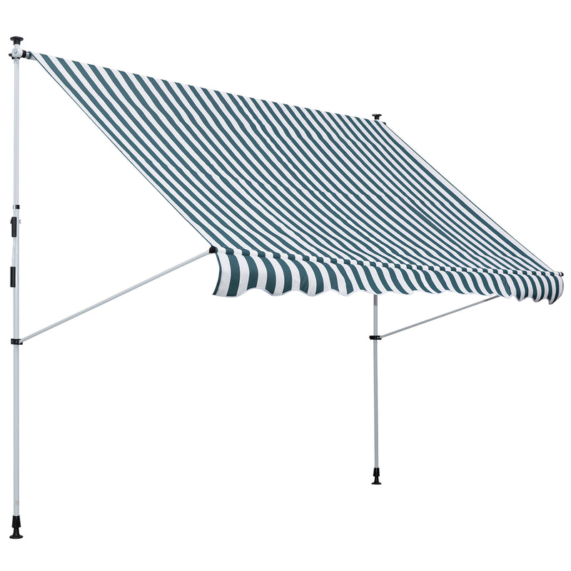 Tenda da Sole a Muro 300x150 cm in Metallo e Poliestere Verde-1