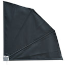 Tenda Parasole Frangivista Richiudibile 140x10x140 cm in Alluminio e Poliestere Grigio-1