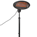 Lampada Riscaldante a Basso Consumo Radiatore per Esterni 2000W Nero 180-210 cm -5