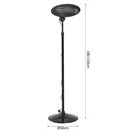 Lampada Riscaldante a Basso Consumo Radiatore per Esterni 2000W Nero 180-210 cm -8