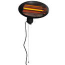 Lampada Riscaldante a Parete Radiatore per Esterni 2000W in Alluminio Nero -1