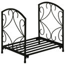 Portalegna per Camino 39,5x31,5x39,5 cm in Metallo Nero-1