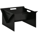 Braciere con Maniglie Portatile 50x45x30cm in Acciaio Nero-1