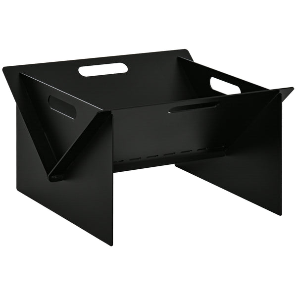 Brasero Portable avec Poignées 50x45x30cm en Acier Noir prezzo