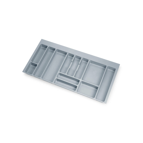 sconto Range-couverts pour tiroirs 100 cm en plastique gris Emuca Optima