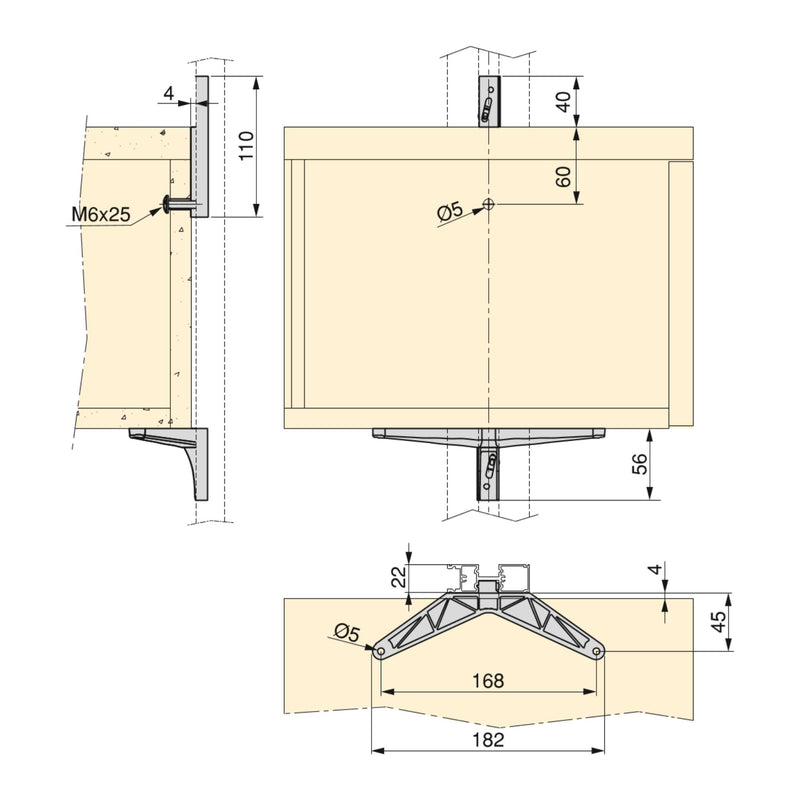 Kit Supporti per Mensole in Legno e Alluminio Emuca Zero Nero-2