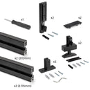 Kit Struttura Modulare Raccordi e 2 Profili a Pavimento e Parete in Alluminio Emuca Zero Nero-8