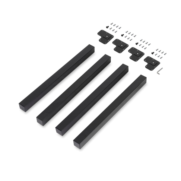 online Lot de 4 pieds de table 50x50 mm en acier Emuca noir