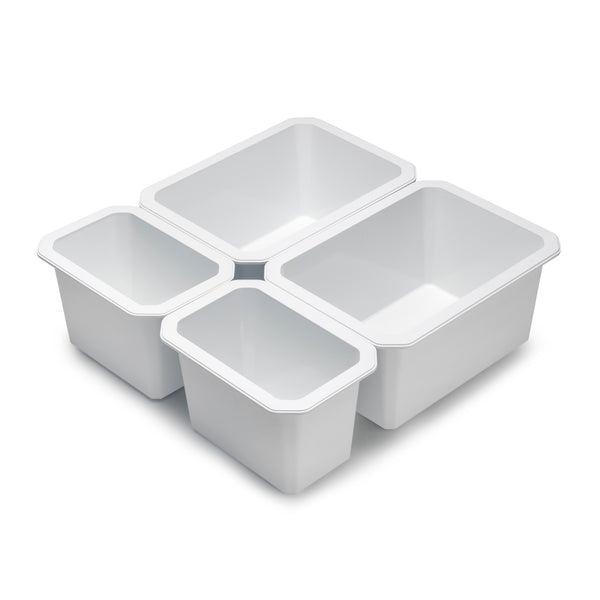 prezzo Organisateur de tiroir de salle de bain à 4 cubes en blanc Emuca Tidy Technplastic