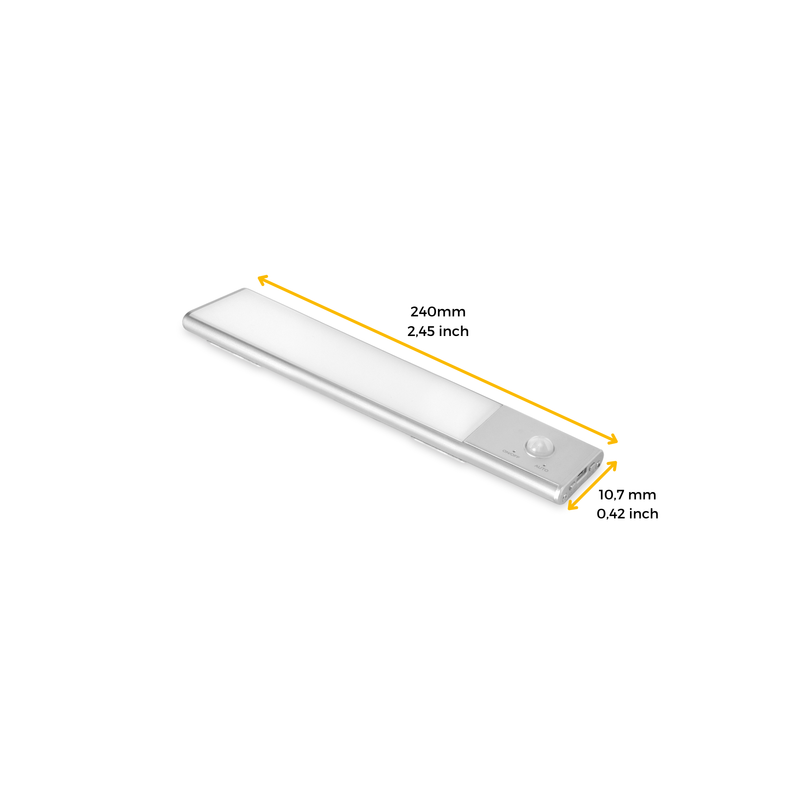 Lampada Led Ricaricabile Sensore di Movimento 240 mm Emuca Kaus -4