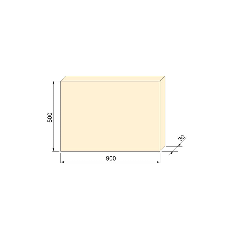 Piano D’Appoggio per Tavoli 900x500 mm in Legno Emuca Rovere-2