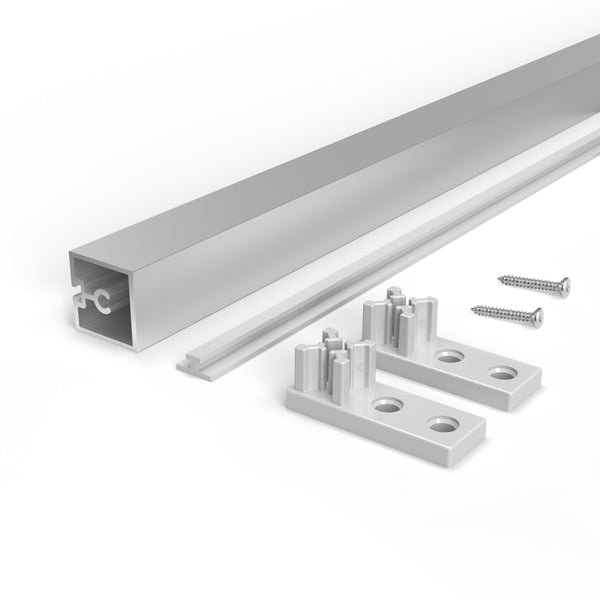 sconto Kit de traverses pour meubles de cuisine en Emuca Albeam en aluminium anodisé mat et plastique