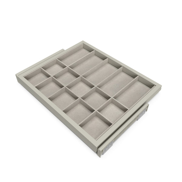 Kit tiroir organisateur et cadre pour armoire 600 mm en aluminium et plastique Emuca gris pierre prezzo