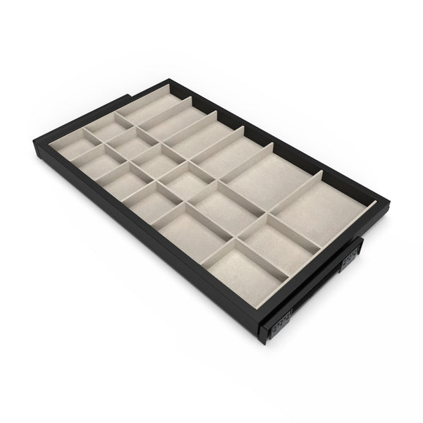 acquista Kit tiroir organisateur et cadre pour armoire 800 mm en aluminium et plastique Emuca gris pierre