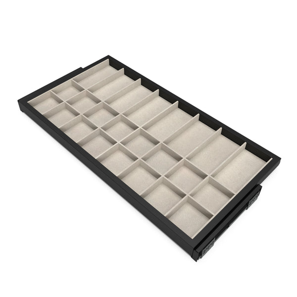 Kit tiroir organisateur et cadre pour armoire 900 mm en aluminium et plastique Emuca gris pierre acquista