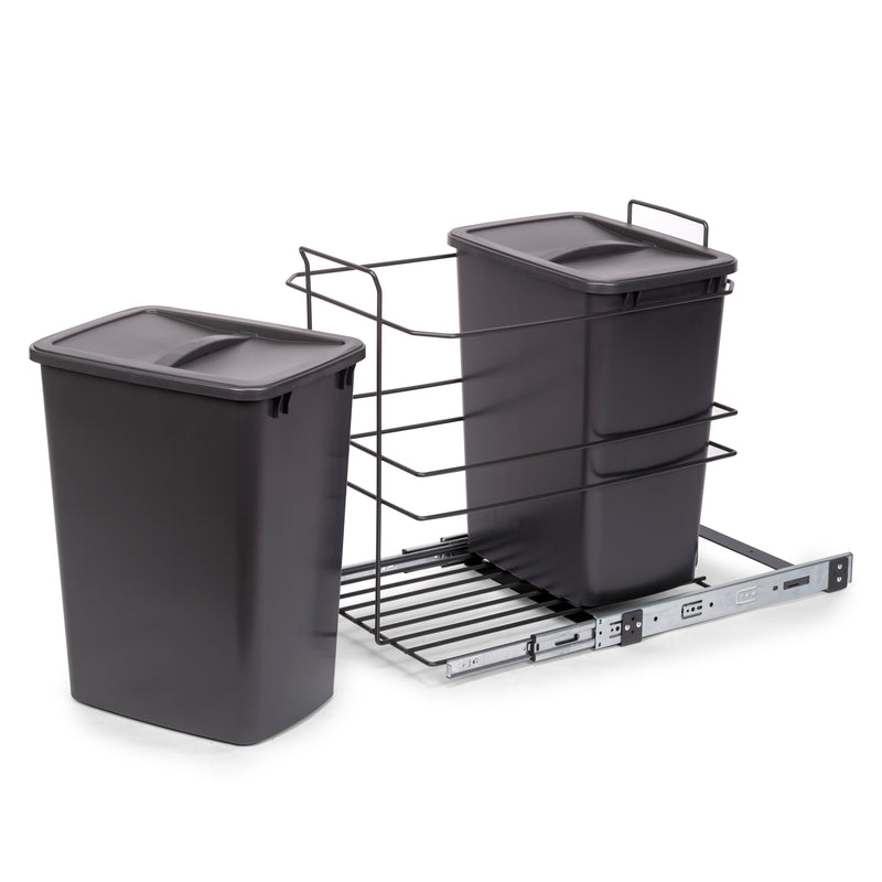 Pattumiera da Cucina ad Estrazione 2x 35 L in Plastica Emuca -7